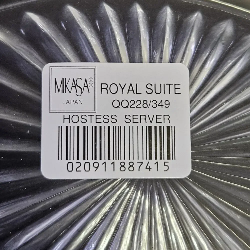 Mikasa Royal Suite Hostess Server Lead Crystal Dish QQ228/349 Japan Wedding Tray